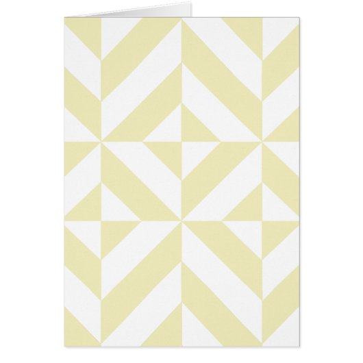 Pale Gold Geometric Deco Cube Pattern (Front)