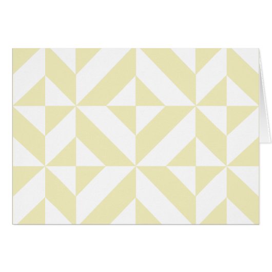 Pale Gold Geometric Deco Cube Pattern (Front Horizontal)