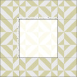 Pale Gold Geometric Deco Cube Pattern Fabric