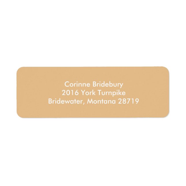 Pale Gold Gift Matching Color Label (Front)