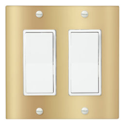 Pale Gold Satin Ombre Foil Light Switch Cover
