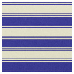 Pale Goldenrod and Blue Colored Lines Fabric