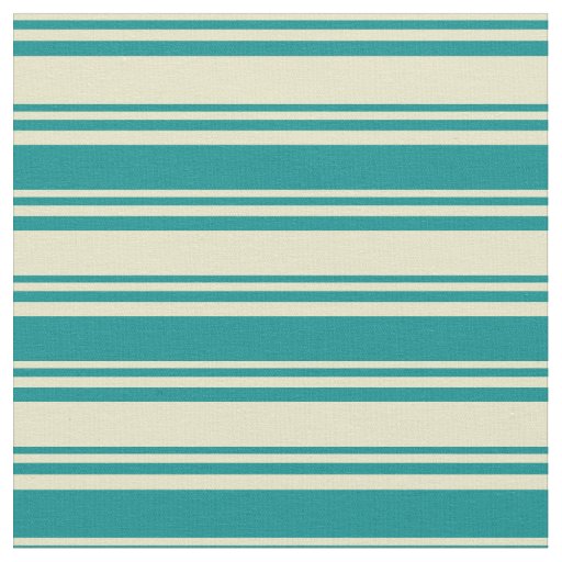 Pale Goldenrod and Dark Cyan Colored Pattern Fabric