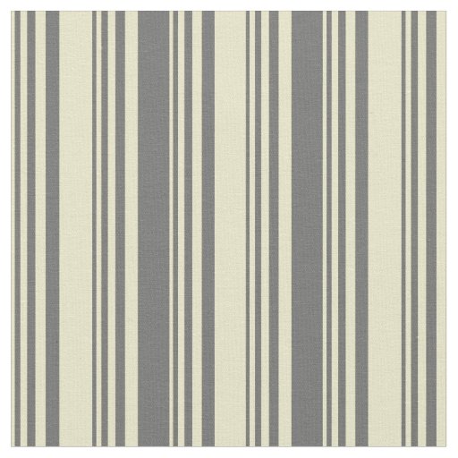 Pale Goldenrod and Dim Grey Lines Fabric