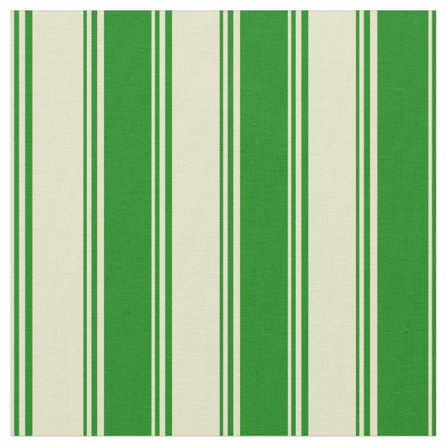 Pale Goldenrod and Green Pattern Fabric (Close Up)