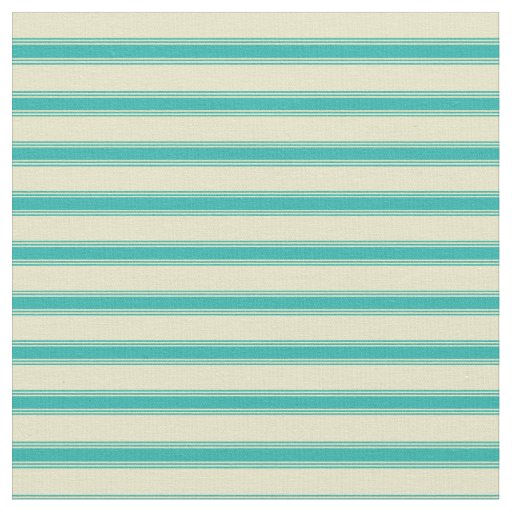 Pale Goldenrod and Light Sea Green Pattern Fabric