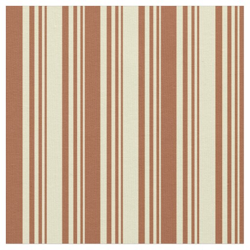 Pale Goldenrod and Sienna Lines Fabric