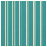 Pale Goldenrod and Teal Colored Pattern Fabric