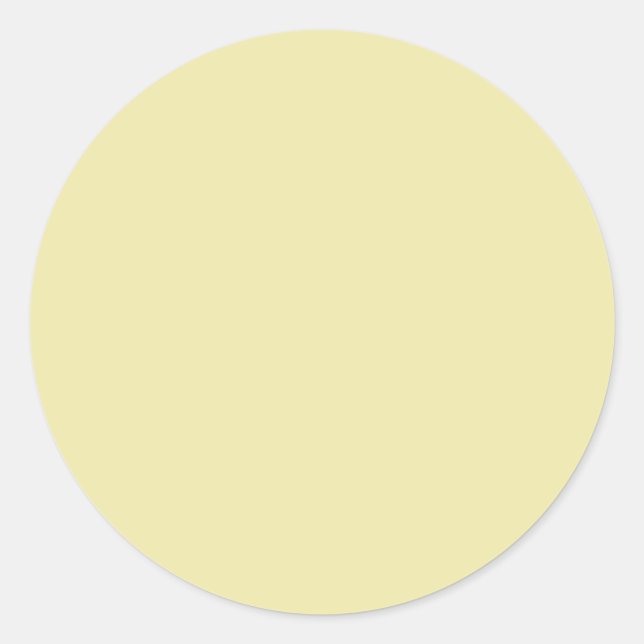 Pale Goldenrod Classic Round Sticker (Front)