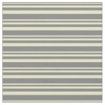 [ Thumbnail: Pale Goldenrod & Gray Colored Pattern of Stripes Fabric ]