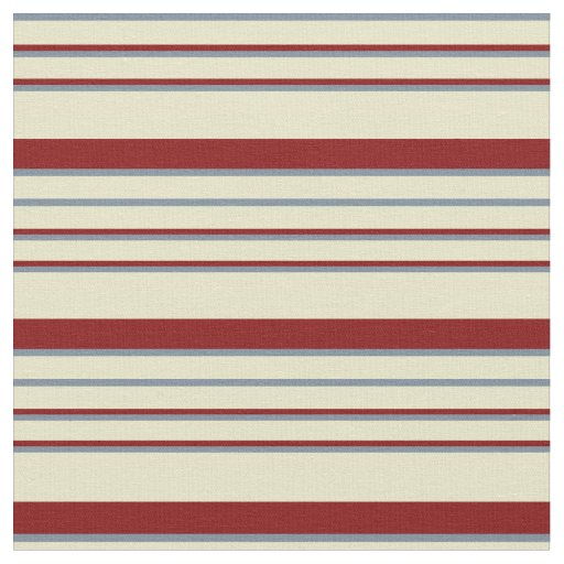 Pale Goldenrod, Light Slate Gray, and Maroon Lines Fabric