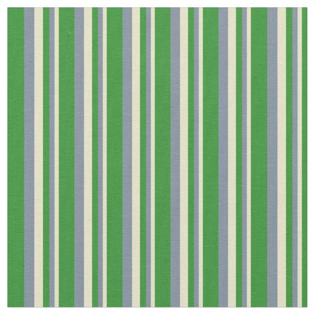 Pale Goldenrod, Light Slate Gray & Forest Green Fabric (Close Up)