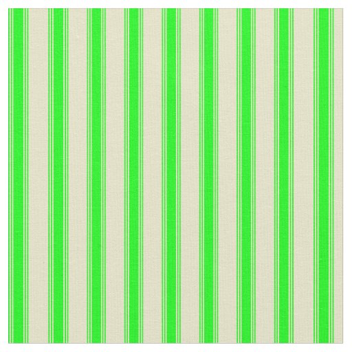 Pale Goldenrod & Lime Stripes Fabric