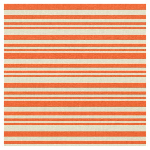 Pale Goldenrod & Red Colored Pattern Fabric