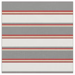 [ Thumbnail: Pale Goldenrod, Red, Gray, White & Maroon Pattern Fabric ]