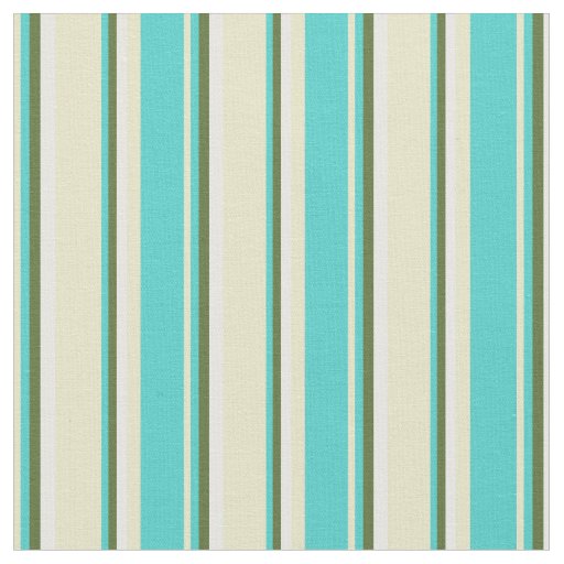 Pale Goldenrod, Turquoise, Dark Olive Green, White Fabric