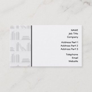Pale Gray Books on Shelf. Business Card