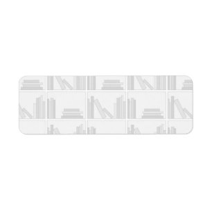 Pale Gray Books on Shelf. Label