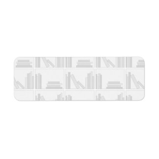 Pale Gray Books on Shelf. Label