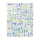 Pale Gray Fleece-Blanket with Repeated Name