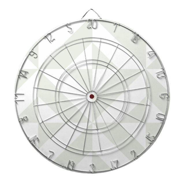 Pale Gray Geometric Deco Cube Pattern Dart Board (Front)