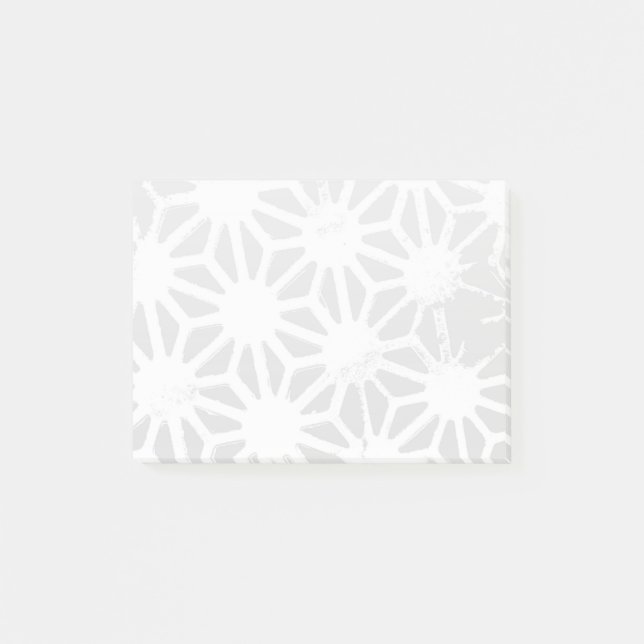 Pale gray geometric pattern post-it notes (Front)