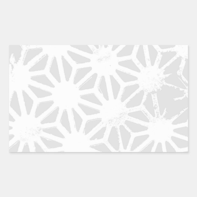 Pale gray geometric pattern rectangular sticker (Front)