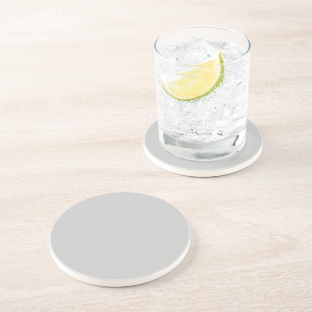 Pale Gray Geometric Pattern - Summer Decor Coaster (Side)