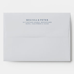 Pale Gray Return Address Envelopes w/ Stripe Liner