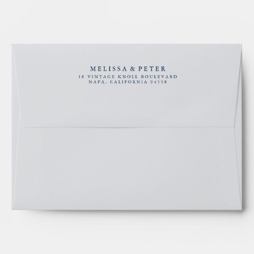 Pale Gray Return Address Envelopes w Stripe Liner
