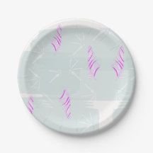 Pale green and pink stylish holiday plates