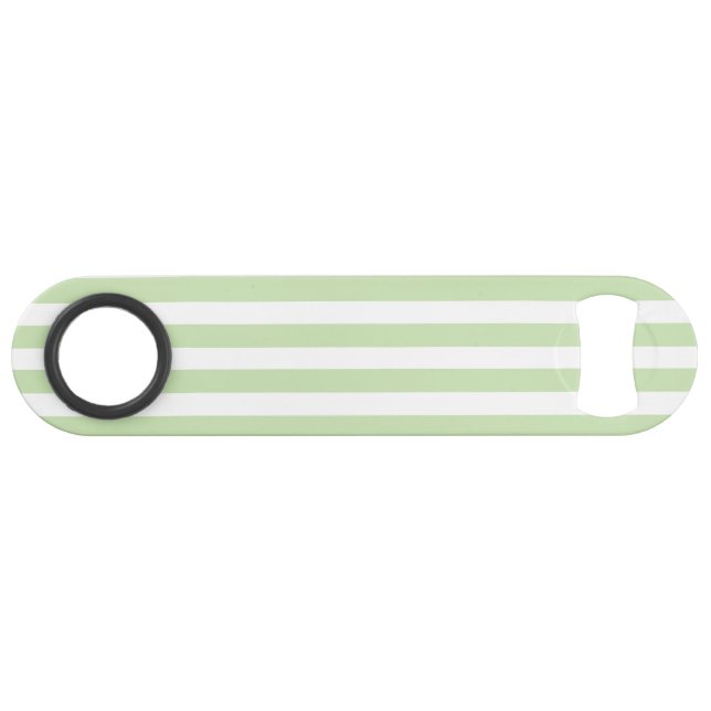 Pale green and white candy stripes bar key (Back Horizontal)