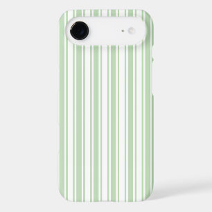 Pale green and white candy stripes iPhone 17 air case