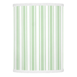 Pale green and white candy stripes lamp shade
