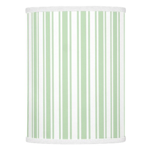 Pale green and white candy stripes lamp shade