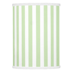 Pale green and white candy stripes lamp shade