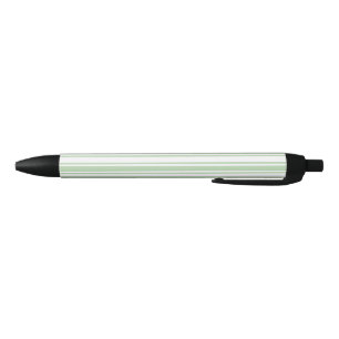 Pale green and white candy stripes pen