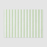 Pale green and white candy stripes tissue paper