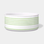 Pale green and white five stripes pattern bowl<br><div class="desc">Pale green and white five stripes pattern</div>