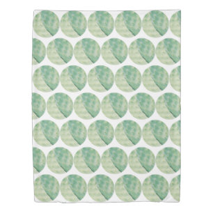 Pale Green Barbary Fig Prickly Pear Duvet Cover