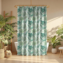Pale Green Beige Vintage Botanical Pattern