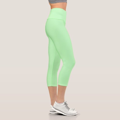 Pale Green Capri Leggings