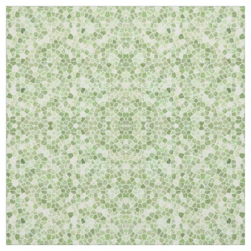 Pale Green Cobbled Patchwork Terrazo Pattern Fabric