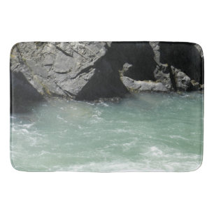 Pale Green Colorado River Cliffs of Granite Spa Bath Mat