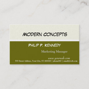 Pale Green Detail Oriented Simple Modern Concepts Business Card