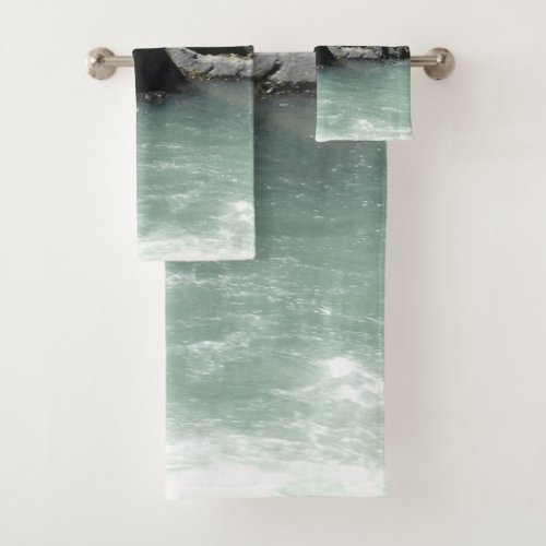 Pale Green Granite Spa Bath Towel Set