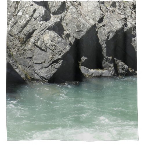 Pale Green Granite Spa Shower Curtain