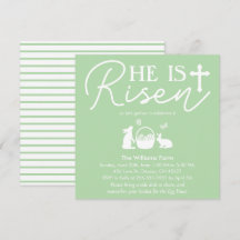 Pale Green “He Is Risen” Easter Celebration