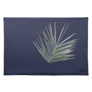 Pale green leaf cloth placemat