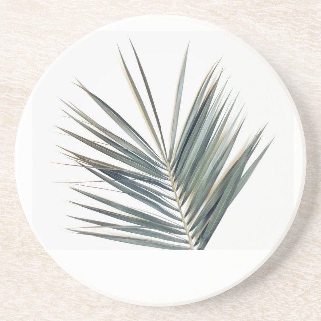 Pale green leaf coaster (Front)
